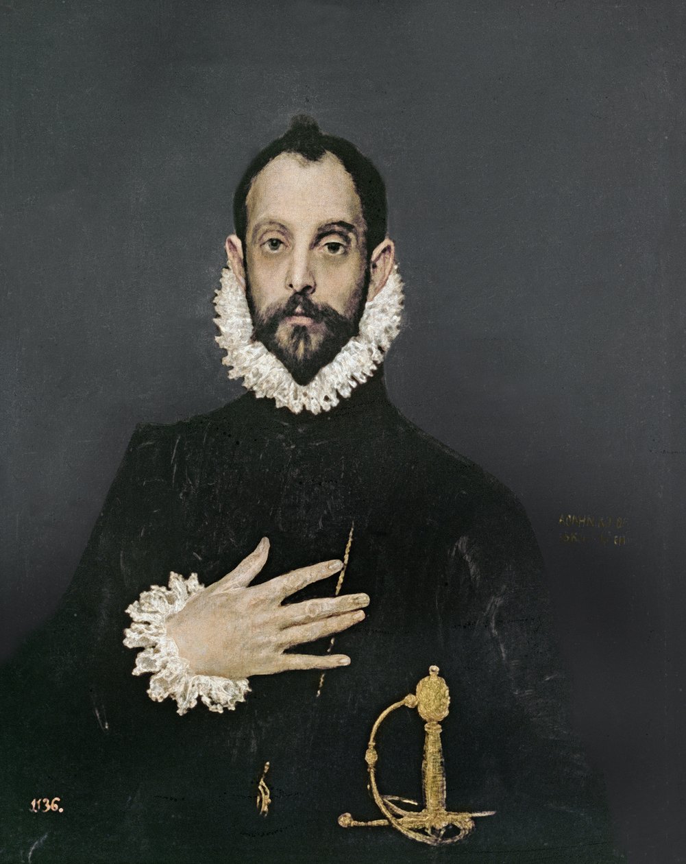 Gentleman with His Hand on His Chest, c.1580 by El Greco
