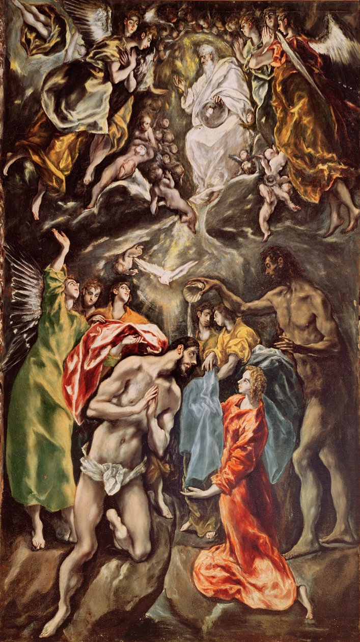 The Baptism of Christ, 1608-14 by El Greco