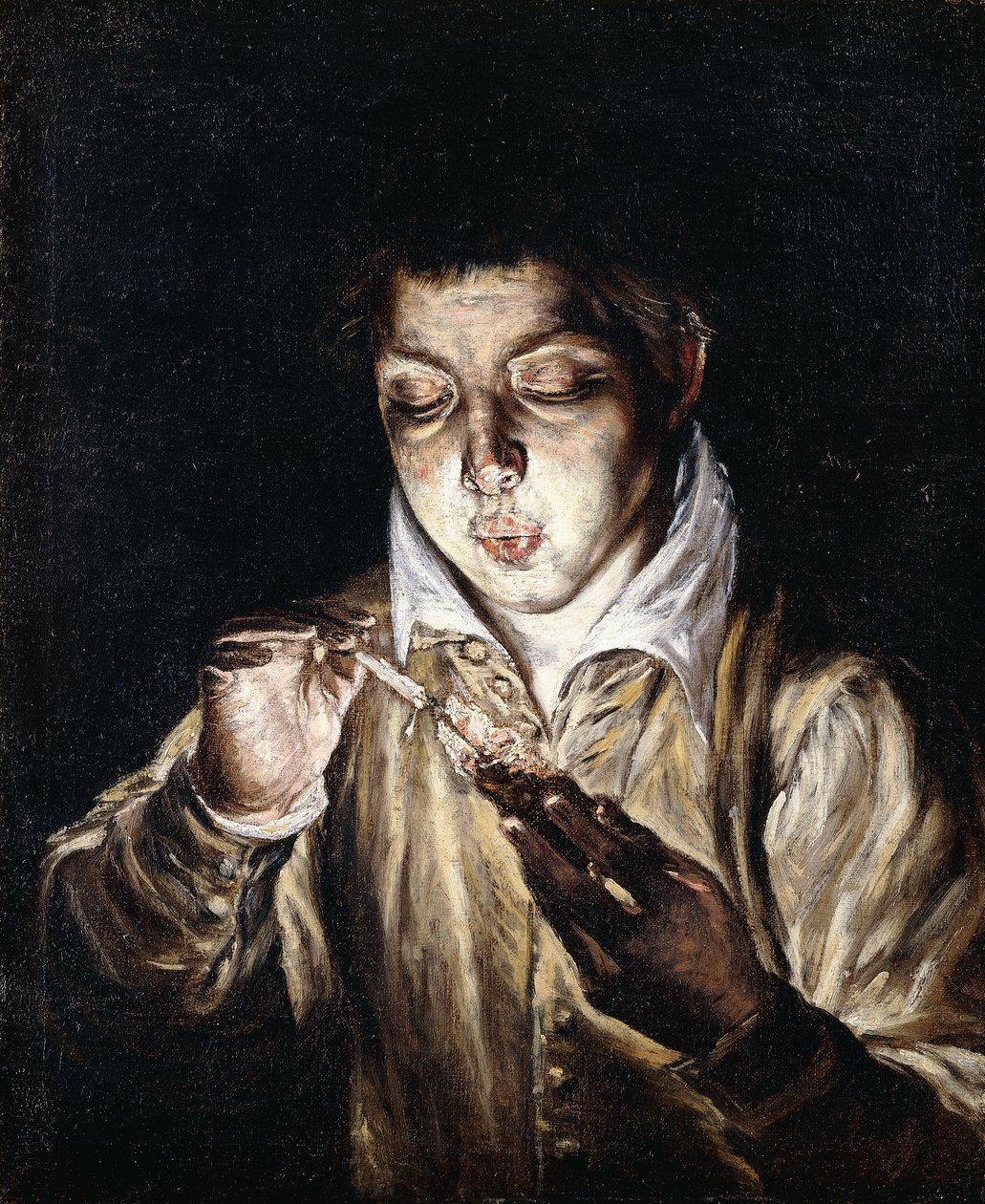 A Boy Lighting a Candle by El Greco