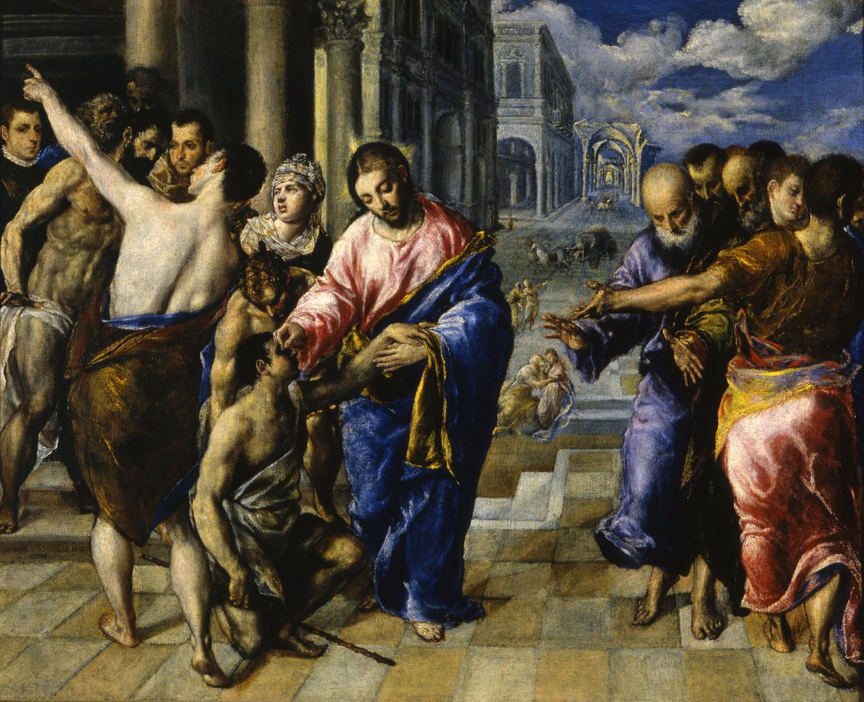 Jesus Healing the Blind Man, c. 1573 by El Greco
