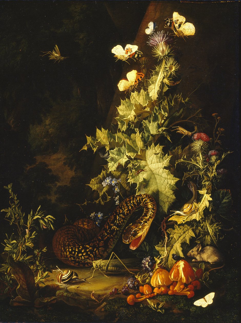 Still Life with a Snake by Elias van den Broeck