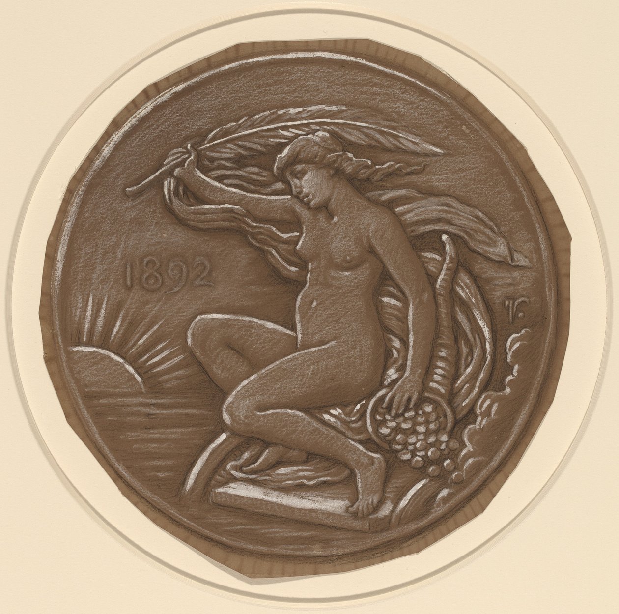 Drawing for Star of Fortune by Elihu Vedder