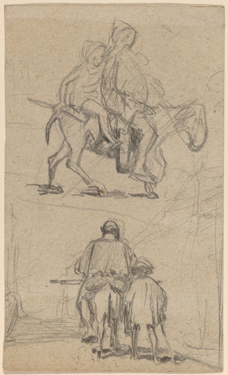 Father, Son, and Donkey by Elihu Vedder