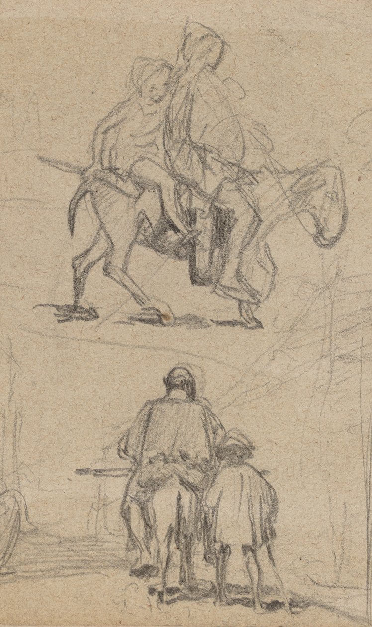 Father, Son, and Donkey, c. 1859 by Elihu Vedder