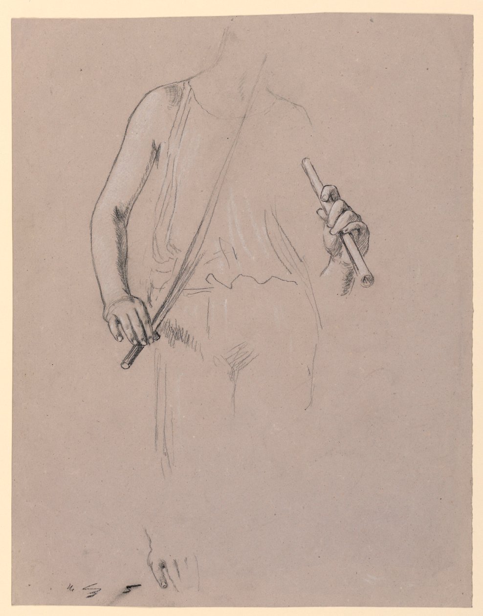 Figure Study: Costumed Man by Elihu Vedder