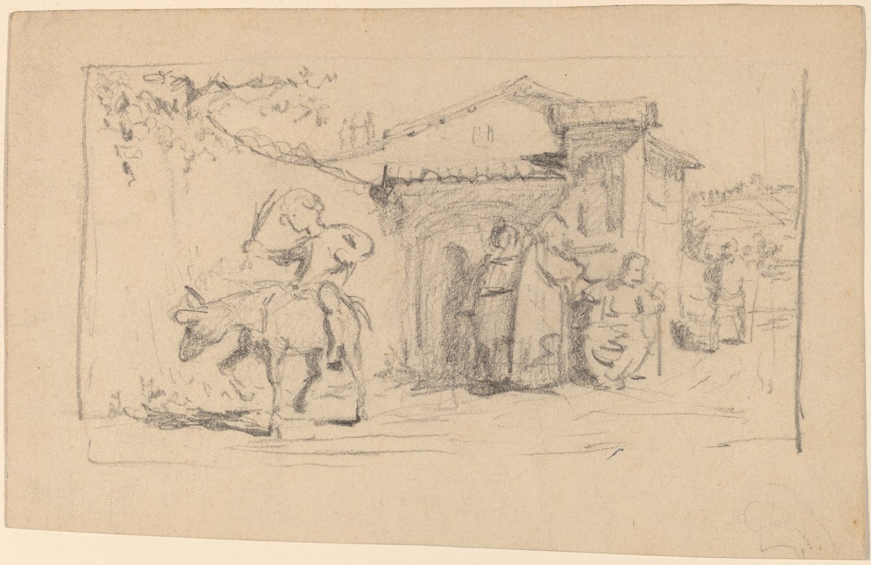 Son and Donkey, c. 1859 by Elihu Vedder
