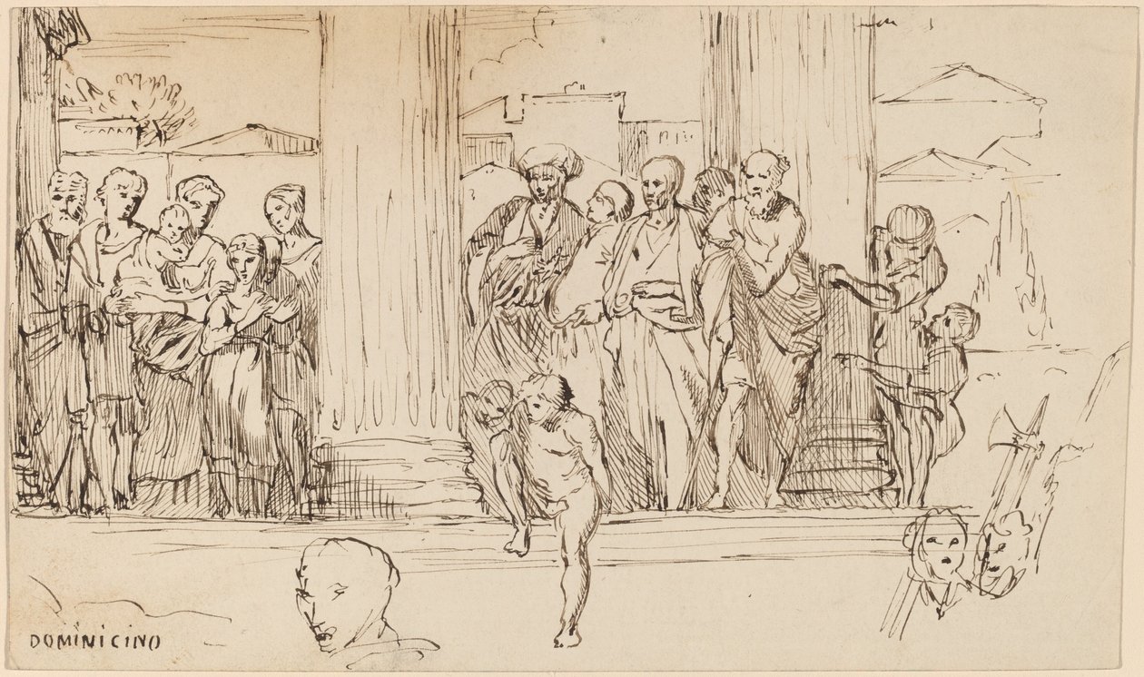 Study after Domenichino, c. 1858 by Elihu Vedder