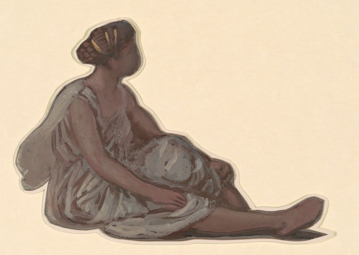 Study for "Greek Girls Bathing" by Elihu Vedder