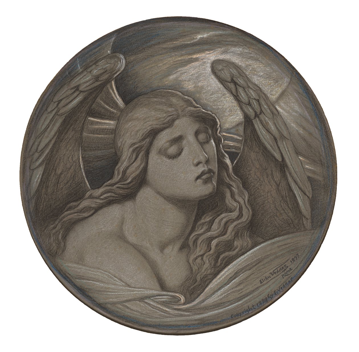 Study of "Soul in Bondage" by Elihu Vedder