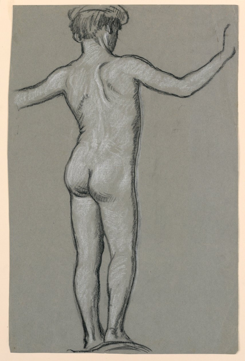 Figure Study for a Fountain Design by Elihu Vedder