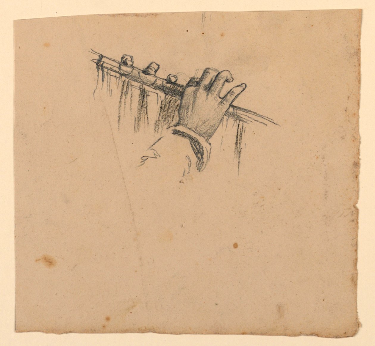 Study of Hands Holding Flute by Elihu Vedder