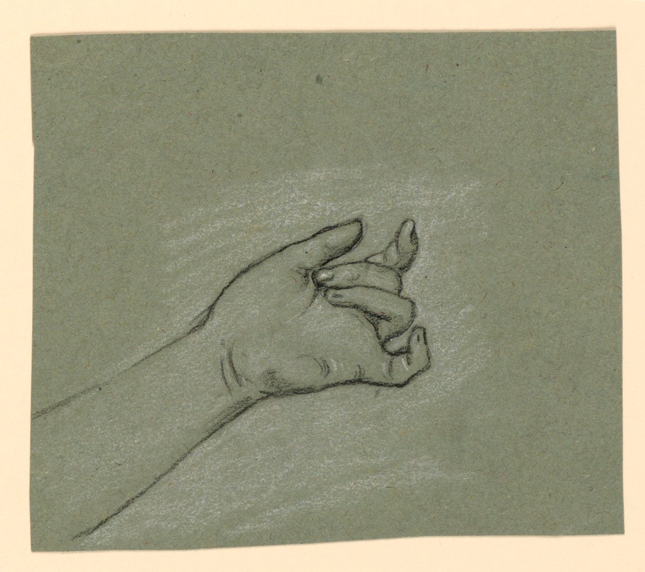 Study of Wrist and Left Hand by Elihu Vedder