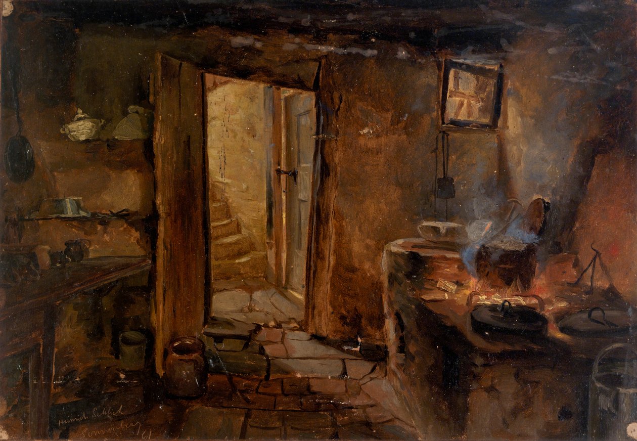 Interior of a Kitchen by Eliphalet Frazer Andrews