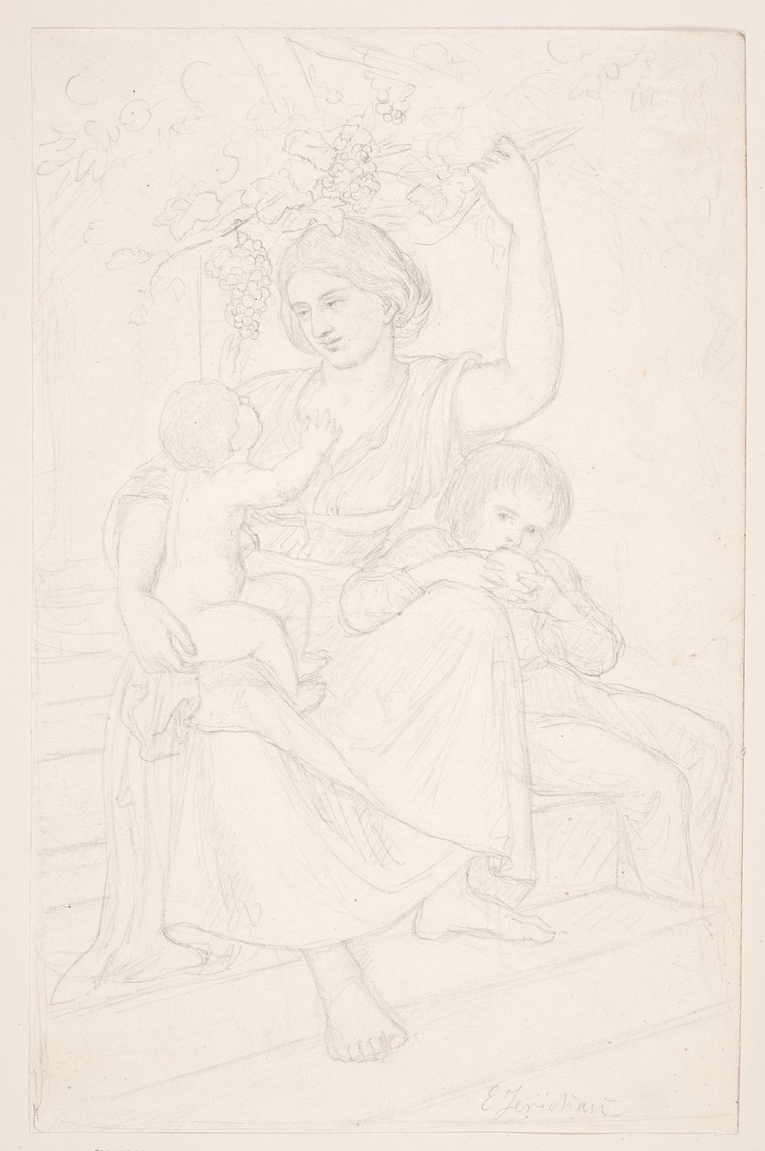 An Italian Woman with Two Children by Elisabeth Jerichau Baumann