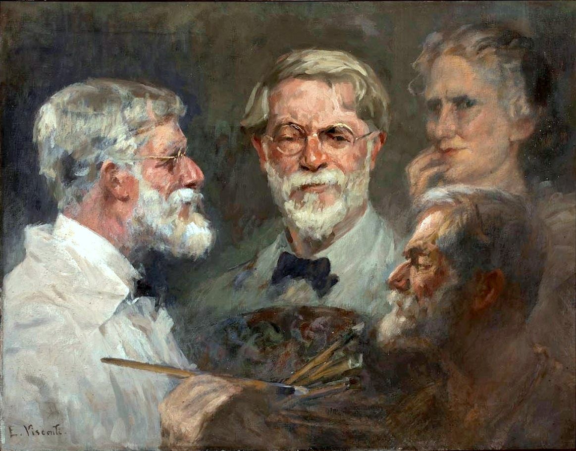 Self-portrait in Three Positions by Eliseu Visconti