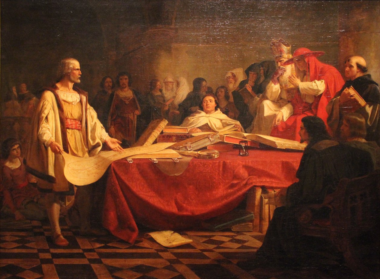 Christopher Columbus Before the Council of Salamanca by Emanuel Gottlieb Leutze