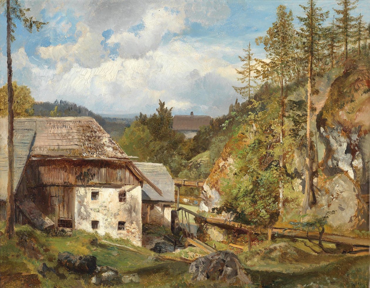 The Mill in the Wood by Emil Jakob Schindler