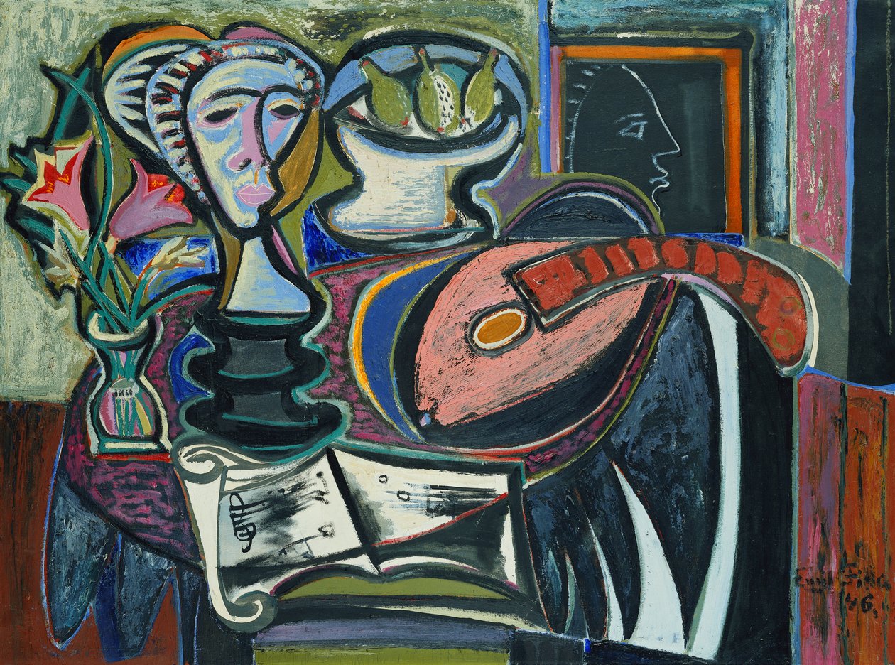 Still Life with Lute by Emil Filla