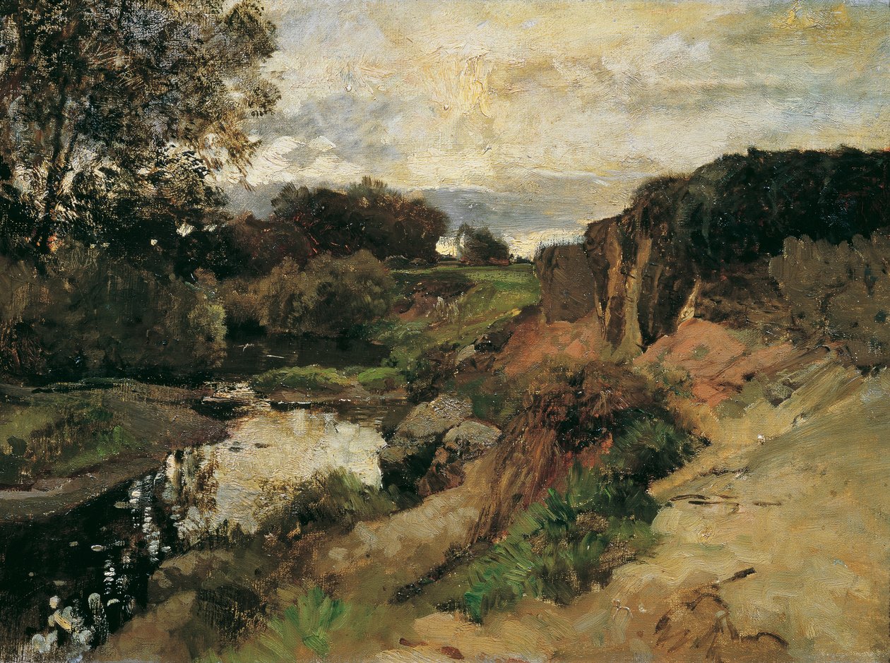 At the Tulln Stream near Plankenberg by Emil Jakob Schindler