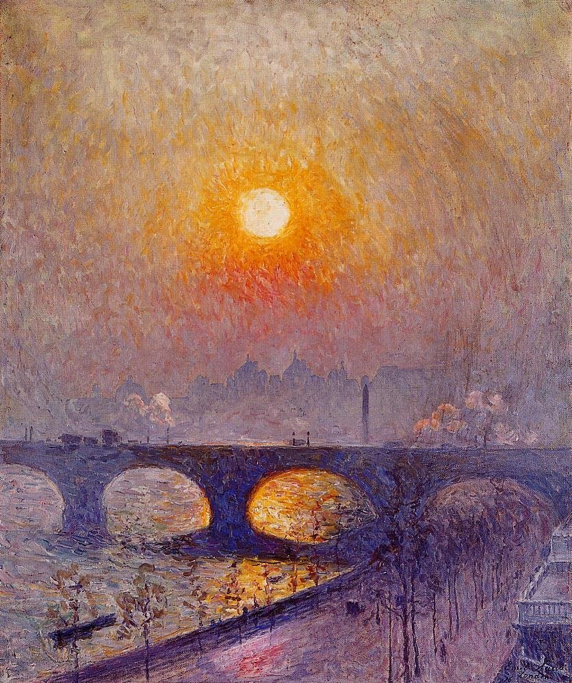 Sunset over Waterloo Bridge by Emile Claus