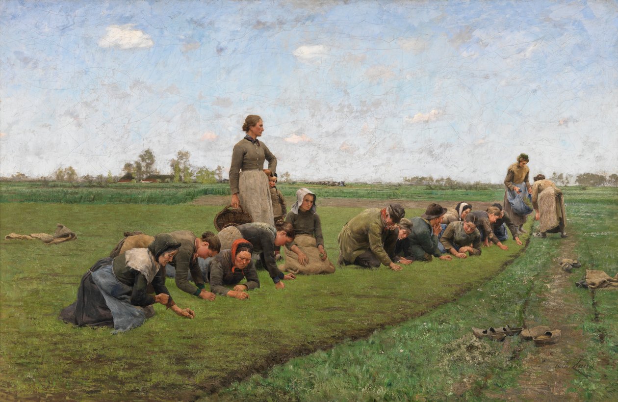 Flaxweeding in Flanders by Emile Claus