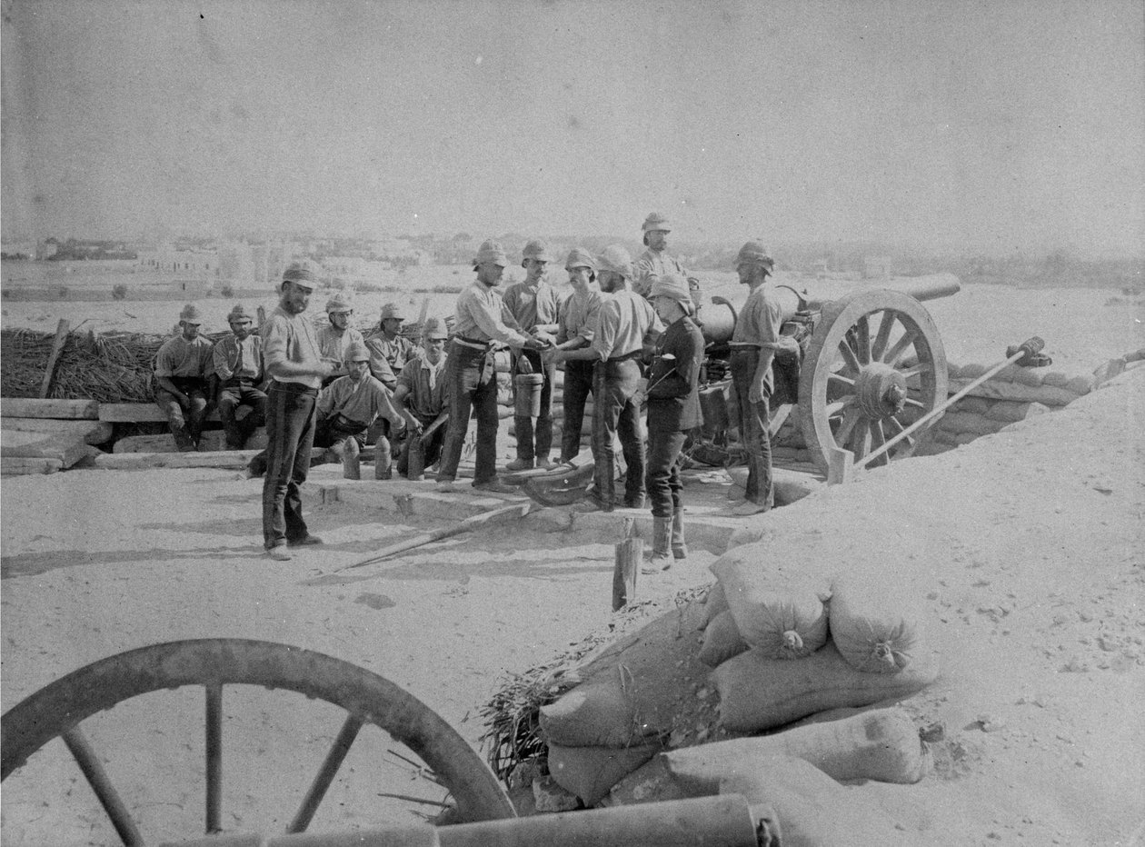 British Forces after Capturing Alexandria, 1882 by English Photographer