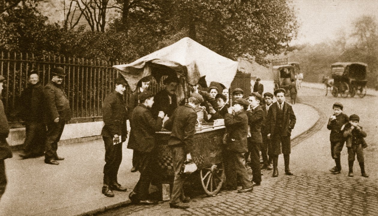 Children buying ice-cream from an Italian trader by English Photographer