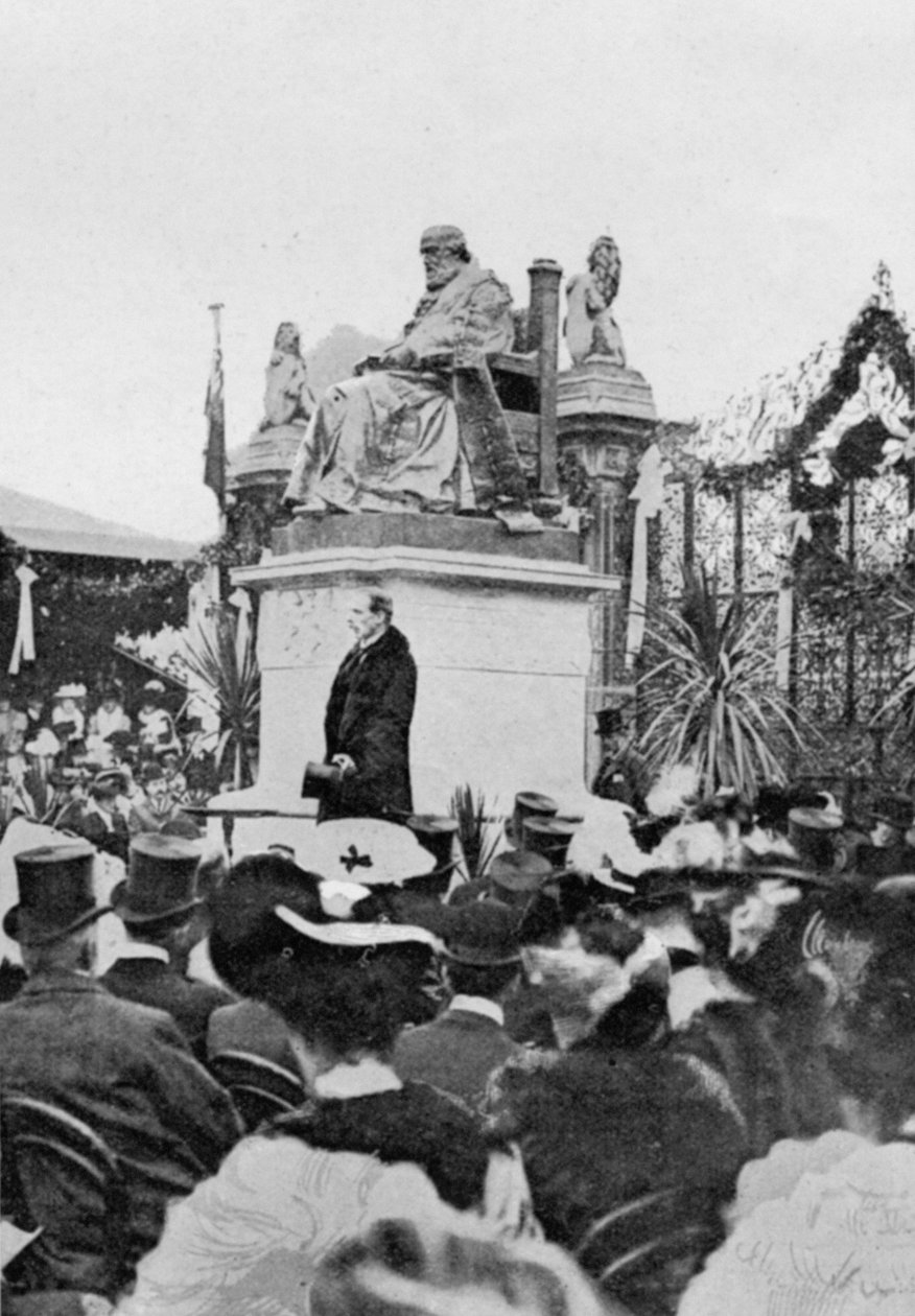 Lord Salisbury Accepts the Statue, from an article entitled A Memorial of a Great Life: The Salisbury Statue at Hatfield published in The Graphic October 27th 1906 by English Photographer