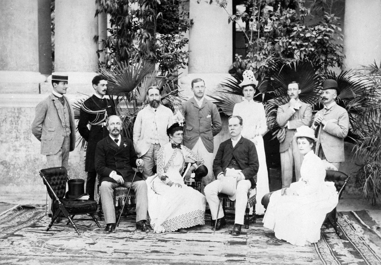 Lord and Lady Dufferin and Group at the Viceregal Lodge, Shimla by English Photographer