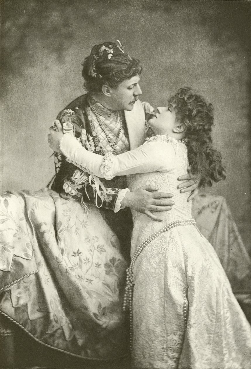 Mr. Clyffe and Miss Lingard as Romeo and Juliet (gravure) by English Photographer