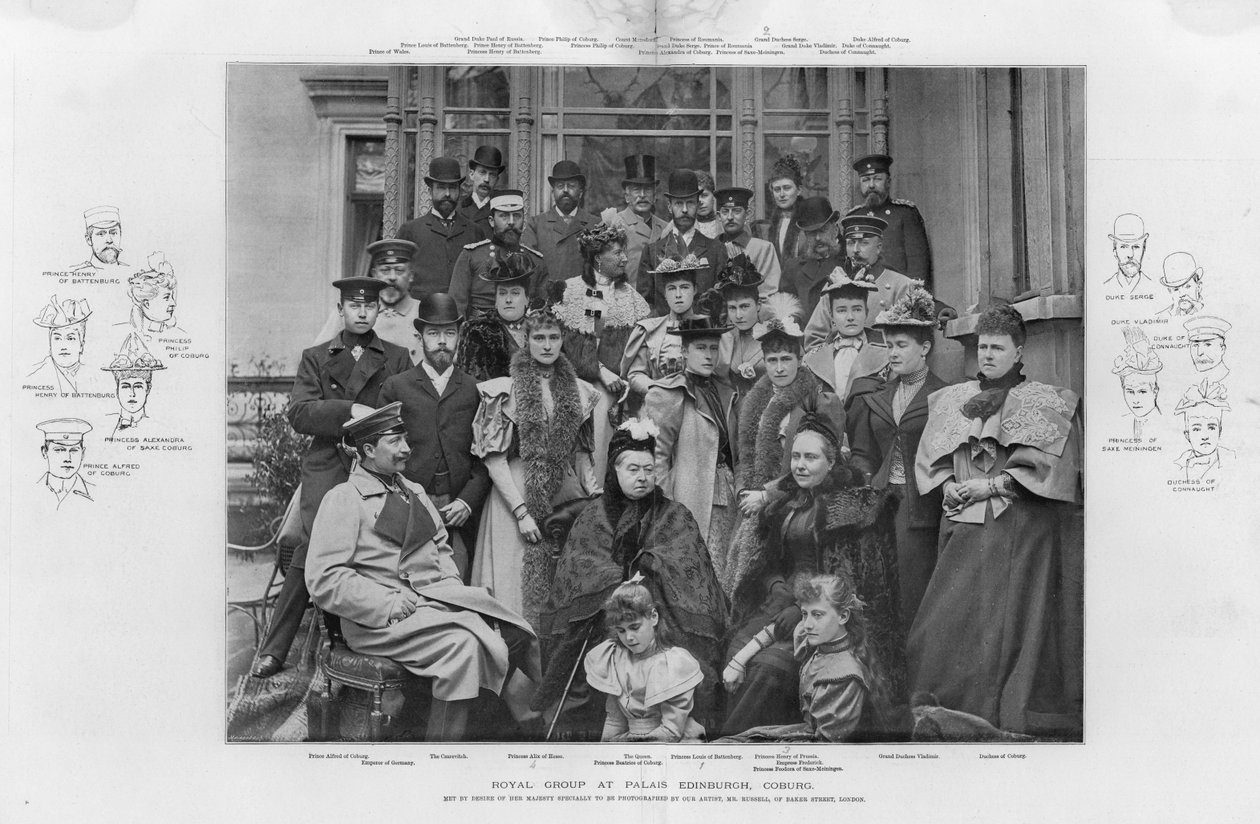 Royal group at Palais Edinburgh, Coburg by English Photographer