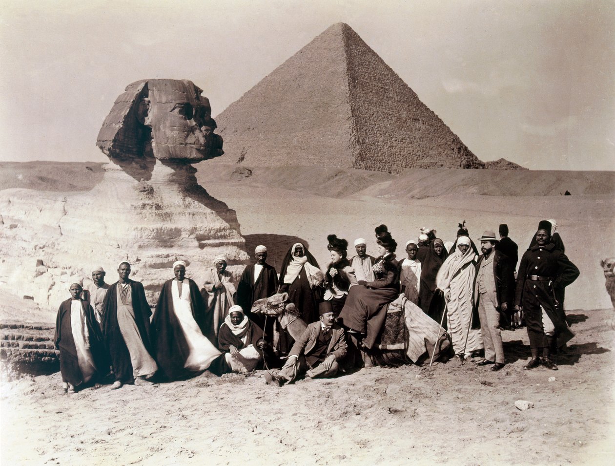 Tourists at the Sphinx by English Photographer