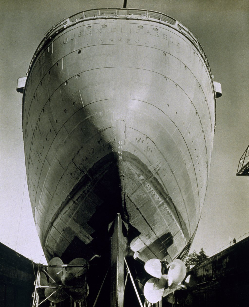 View of the RMS Queen Elizabeth by English Photographer