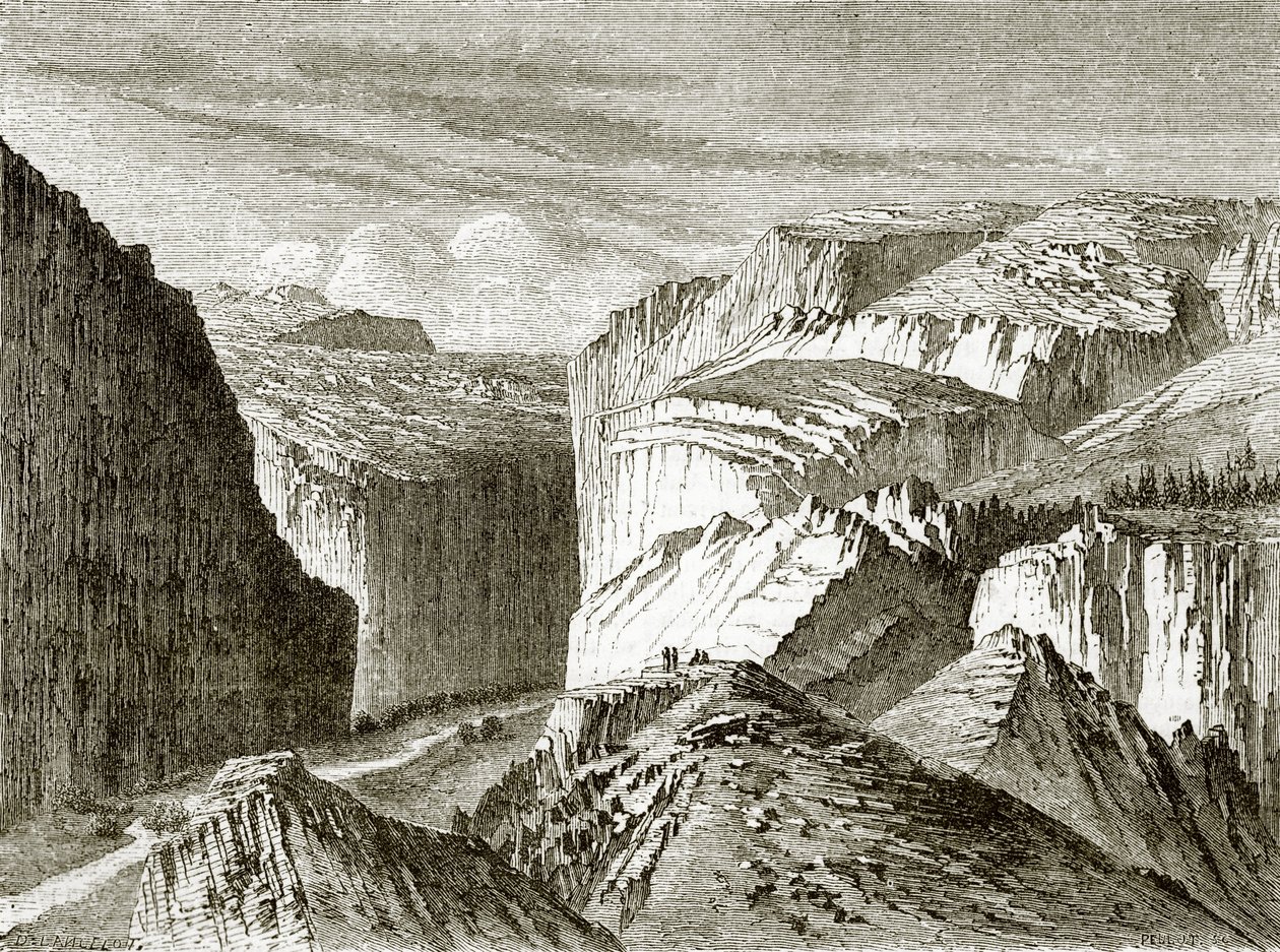 A Canon, or Mountain Pass, in the Sierra War by English School