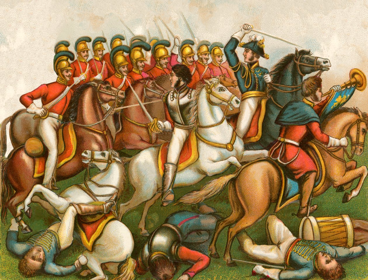 Charge of the Guards, Waterloo by English School