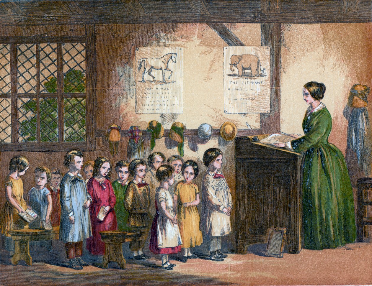 Children Seeking a Blessing by English School