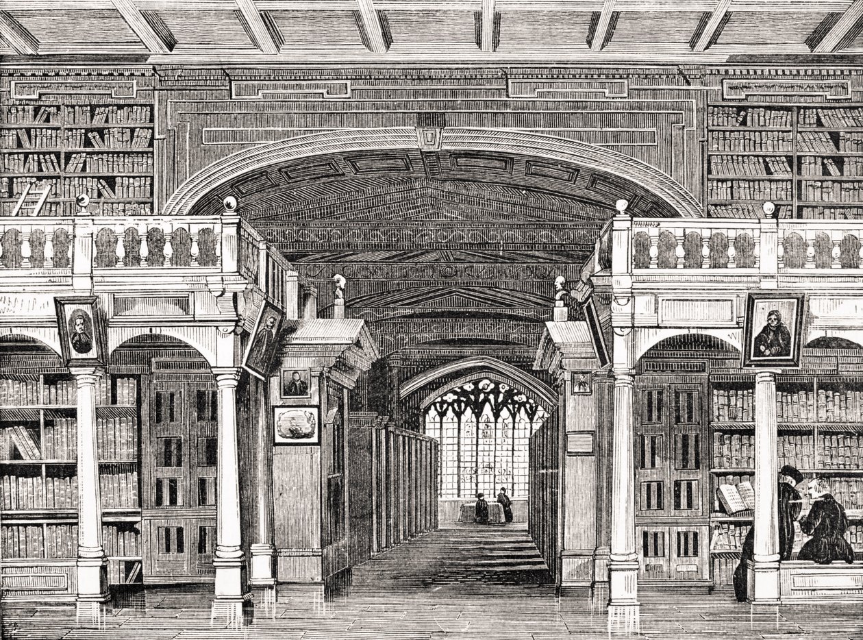 Interior of the Bodleian Library by English School