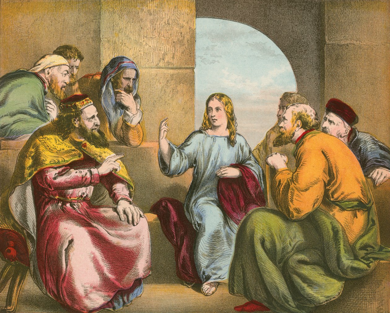 Jesus in the Temple by English School