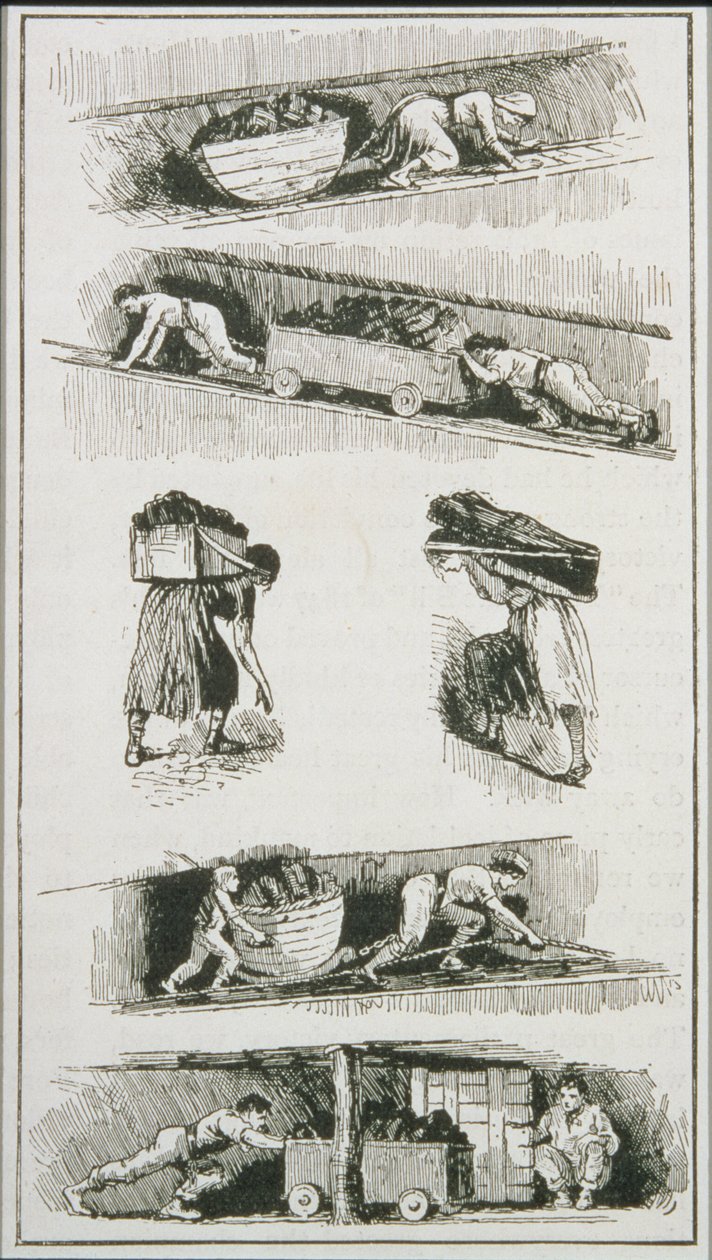 Labourers in Coal Mines prior to 1843 by English School