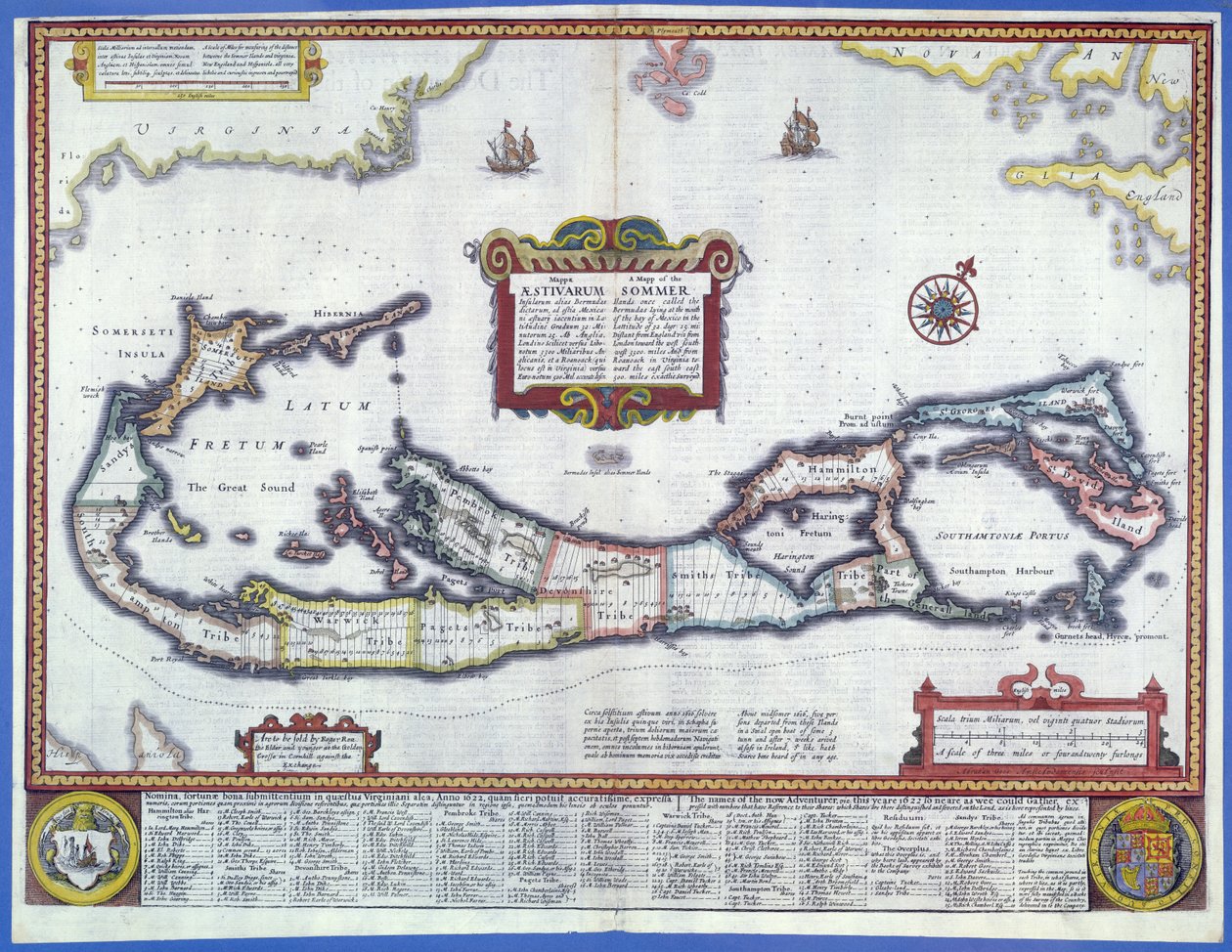 Map of Bermuda by English School