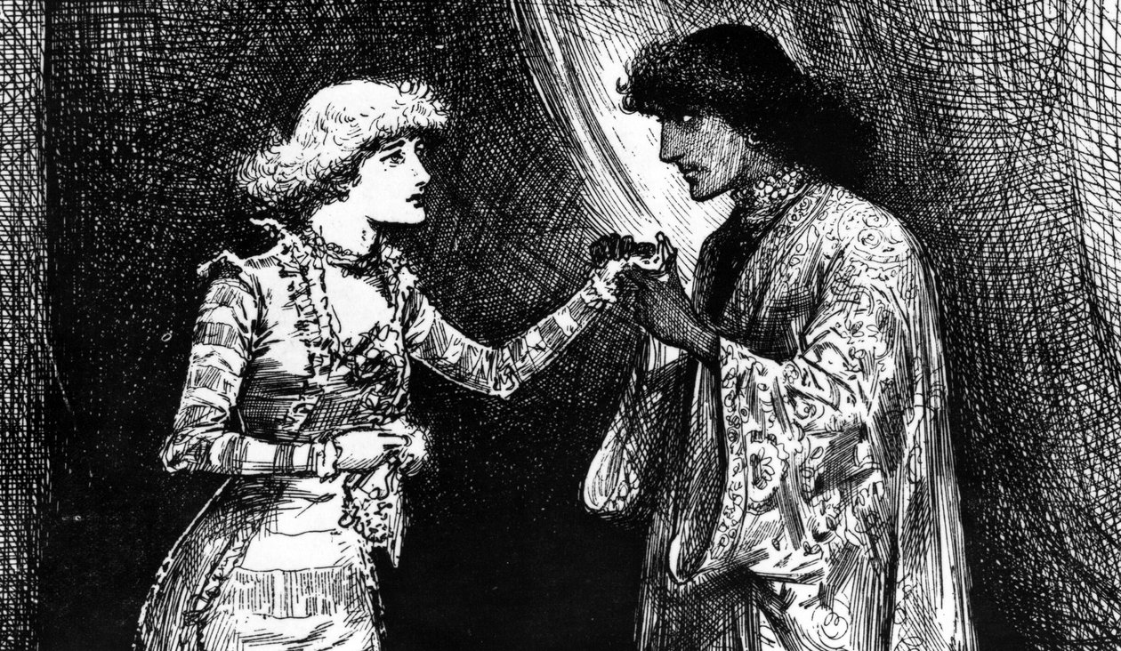 Miss Ellen Terry as Desdemona and Mr. Irving as Othello by English School