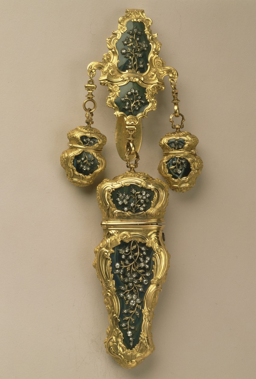 Necessaire on a chatelaine, by Thomas Tearle, London, 1752-53 by English School