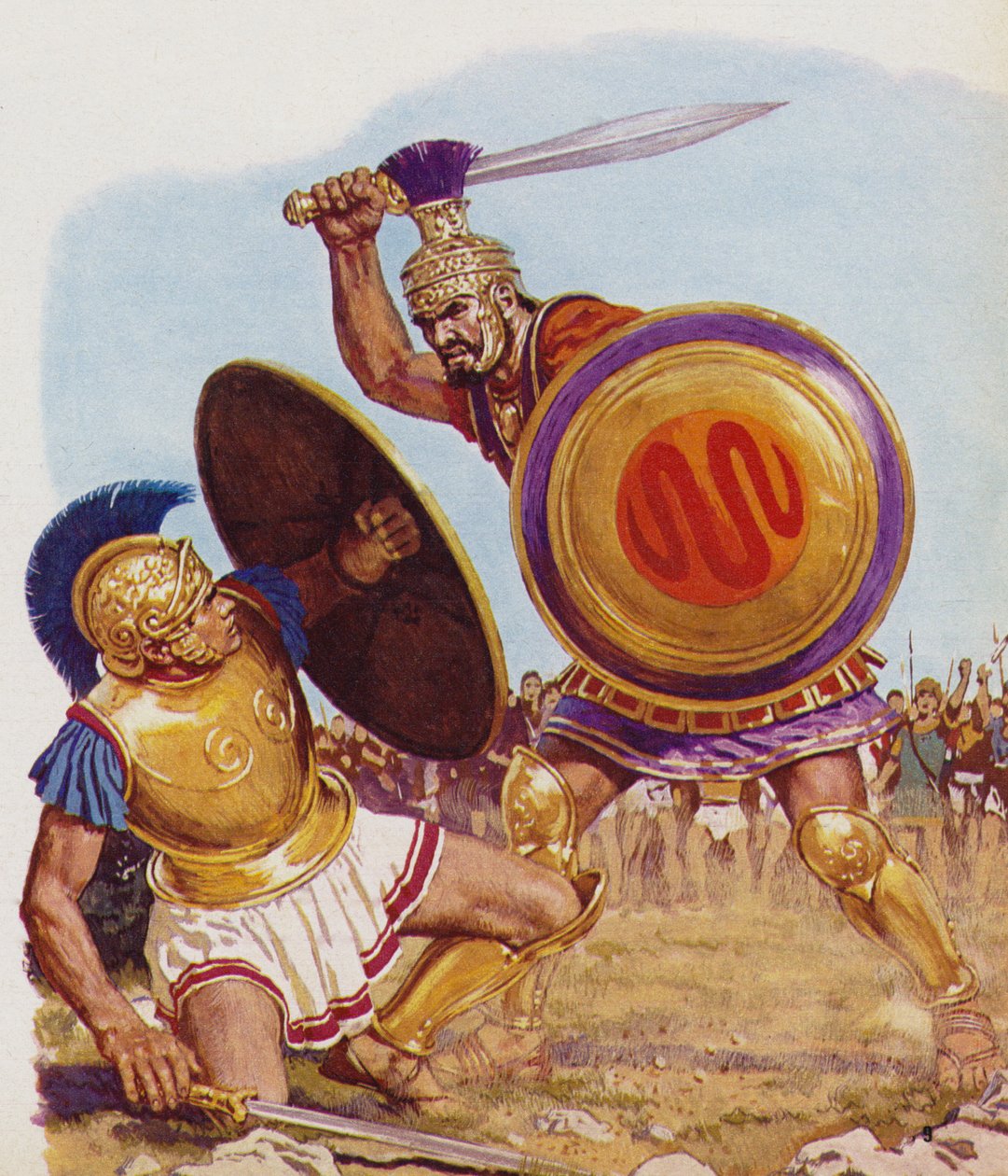 Paris and Menelaus in Combat by English School