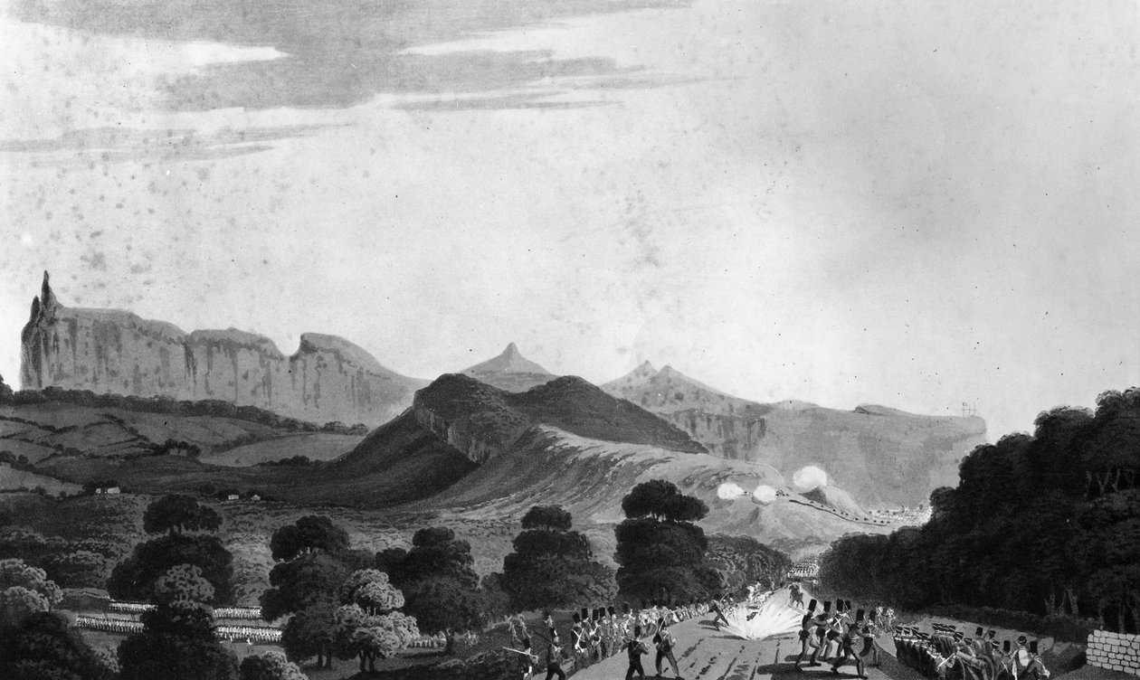 Part of the British Army Forming Before Port Louis by English School