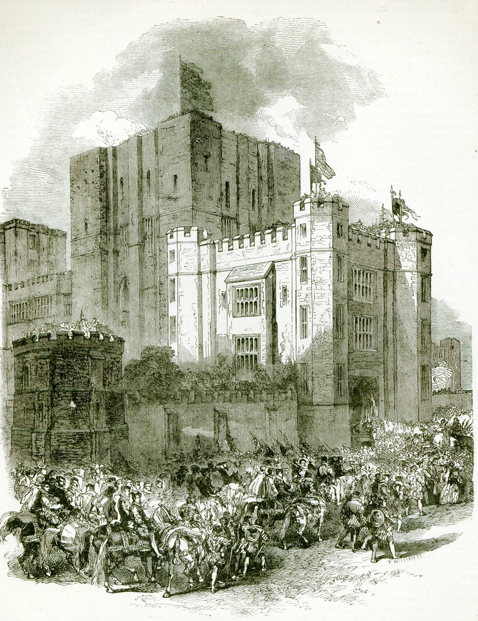 Reception of Queen Elizabeth at Kenilworth Castle by English School