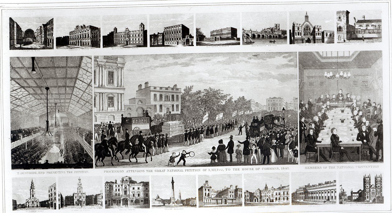 Scenes Associated with the Presentation of the Petition to Parliament by Thomas Duncombe in 1842 by English School