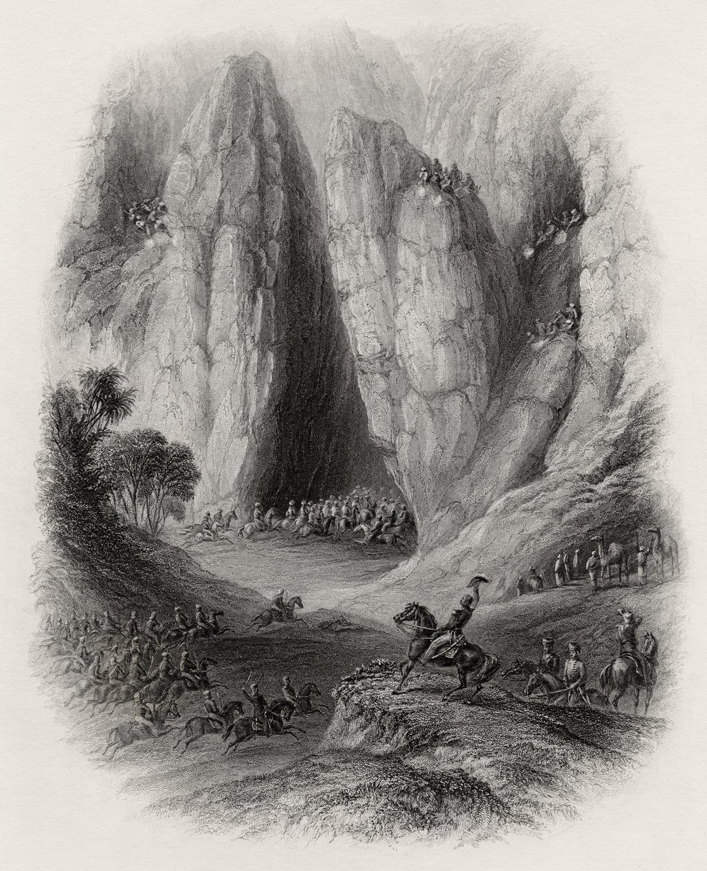 Sir Charles Napier pursuing the robber tribes in India by English School