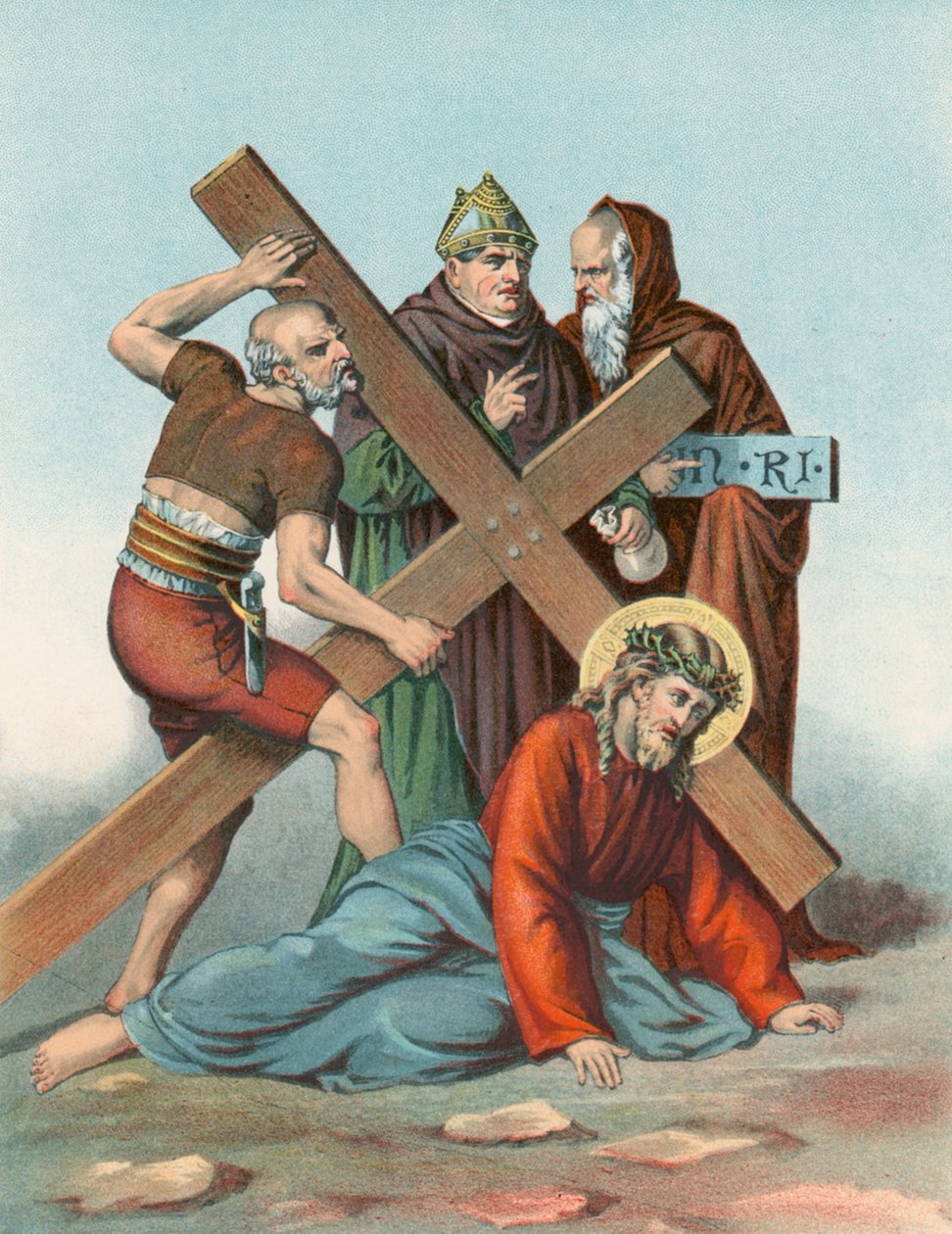 Station IX: Jesus Falls under the Cross the Third Time by English School