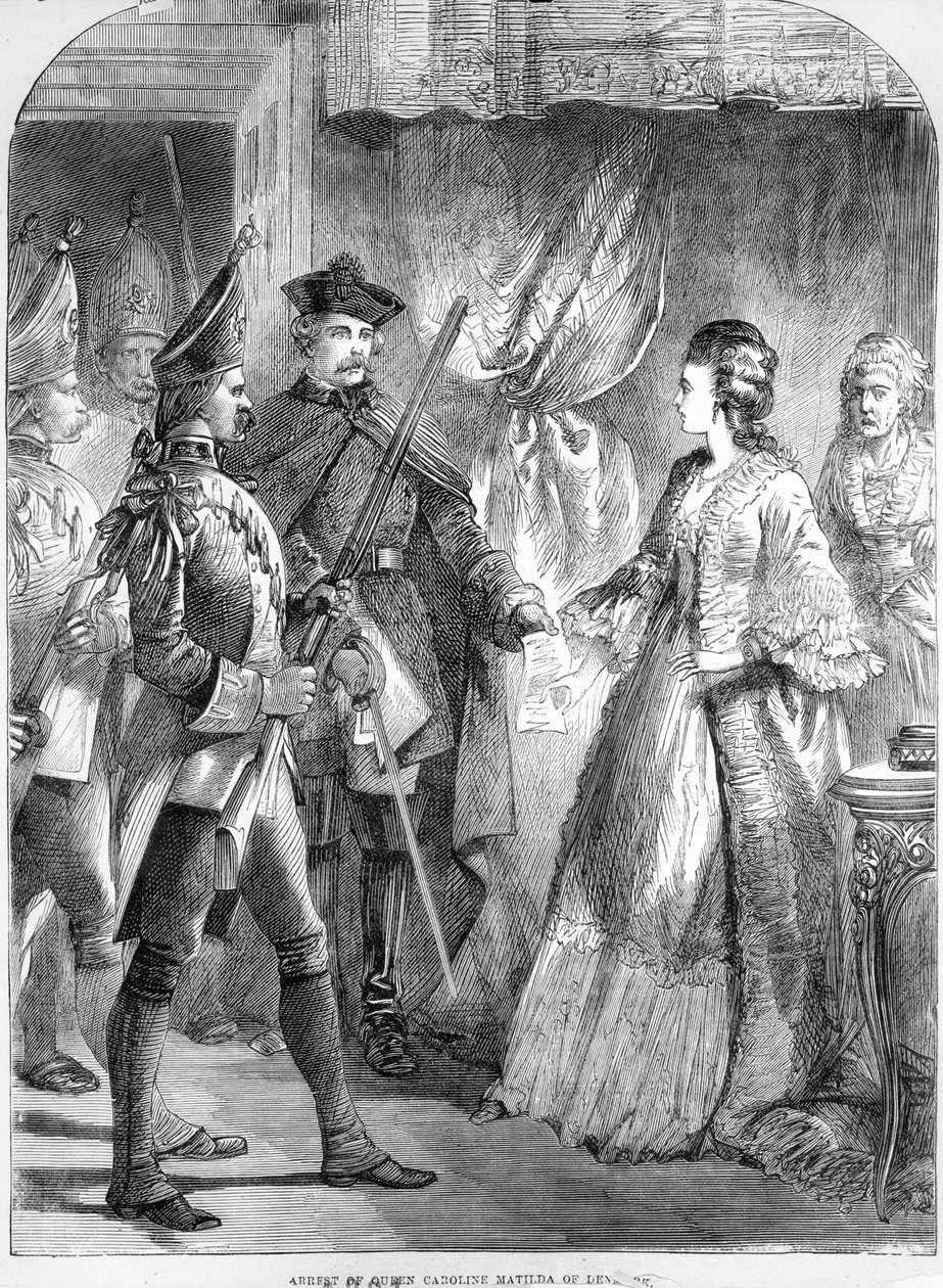 The Arrest of Caroline Matilda, Queen of Denmark and Norway by English School