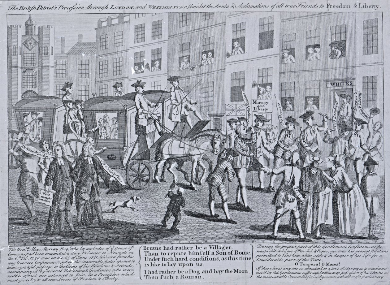 The British Patriots Procession through London and Westminster by English School